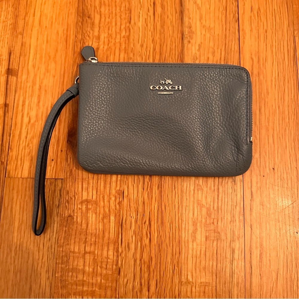 COACH leather wristlet